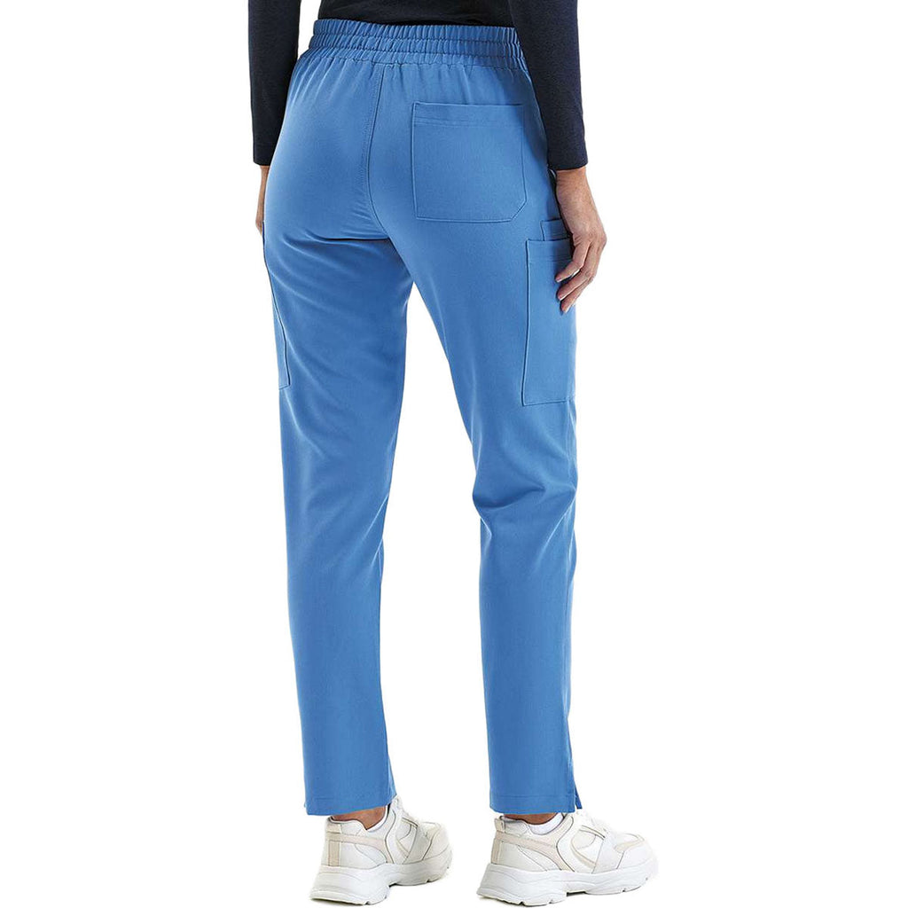 Onna Women's Ceil Blue Relentless Stretch Cargo Scrub Pants