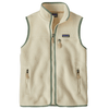 Patagonia Women's Natural w/Ellwood Green Retro Pile Fleece Vest