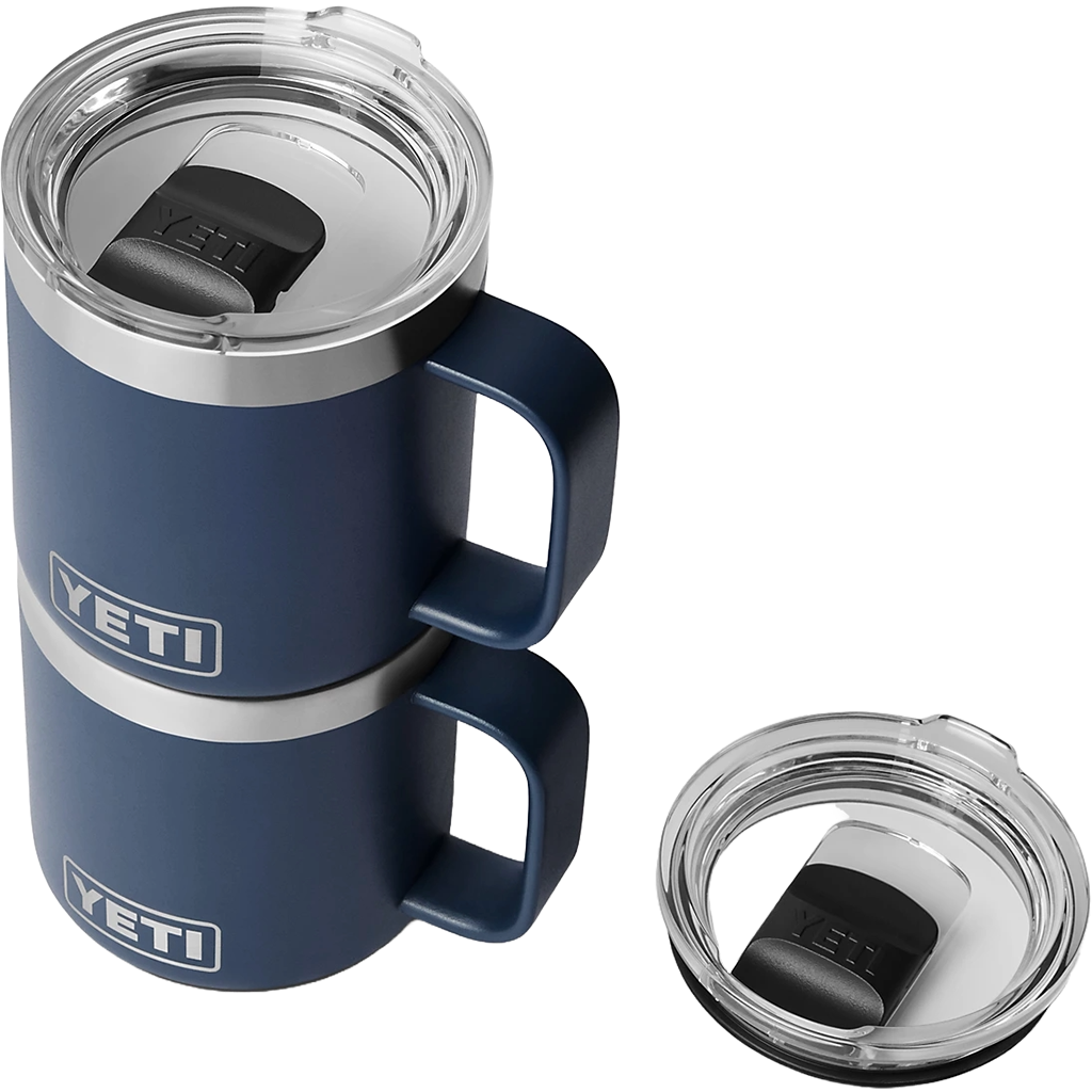 YETI Navy Rambler 10 oz Stackable Mug with Durasip Ceramic Lining