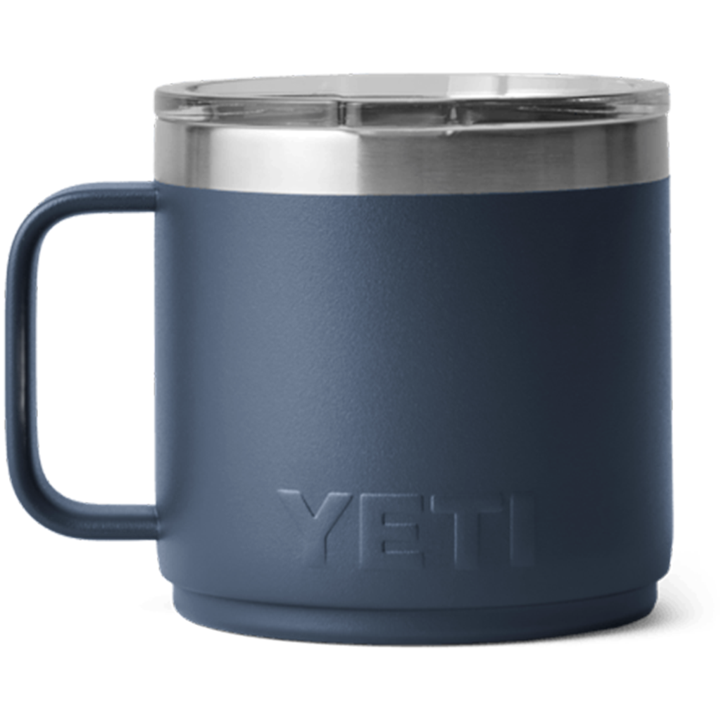 YETI Navy Rambler 14 oz Stackable Mug with Durasip Ceramic Lining
