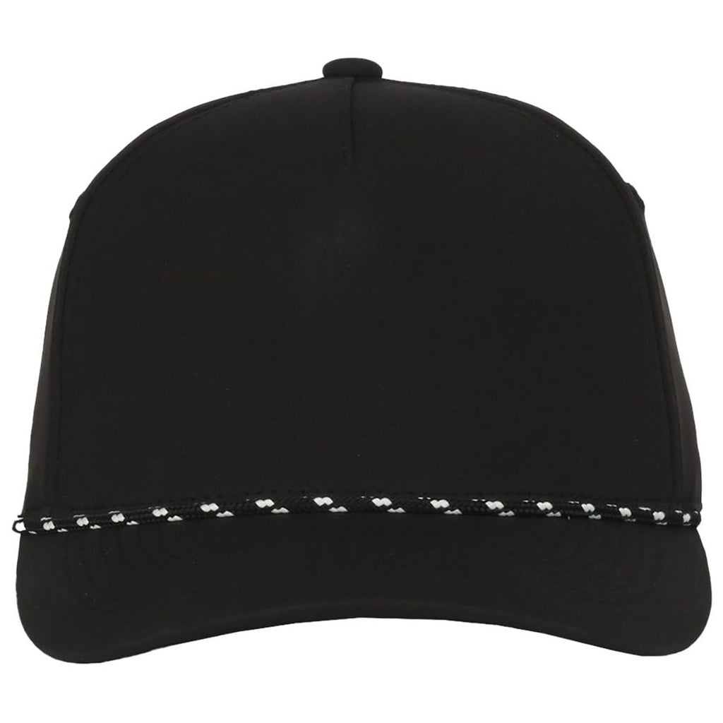 Outdoor Cap Black Structured Rope Cap