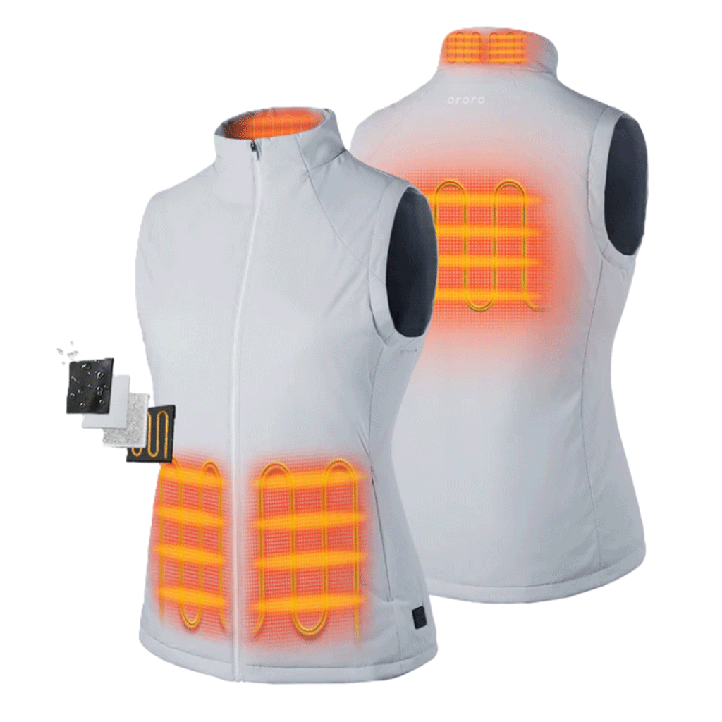 Ororo Women's Grey Pinehurst Heated Golf Vest