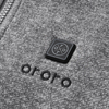 Ororo Men's Grey Heated Full-Zip Fleece Jacket