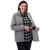 Ororo Women's Grey Heated Full-Zip Fleece Jacket