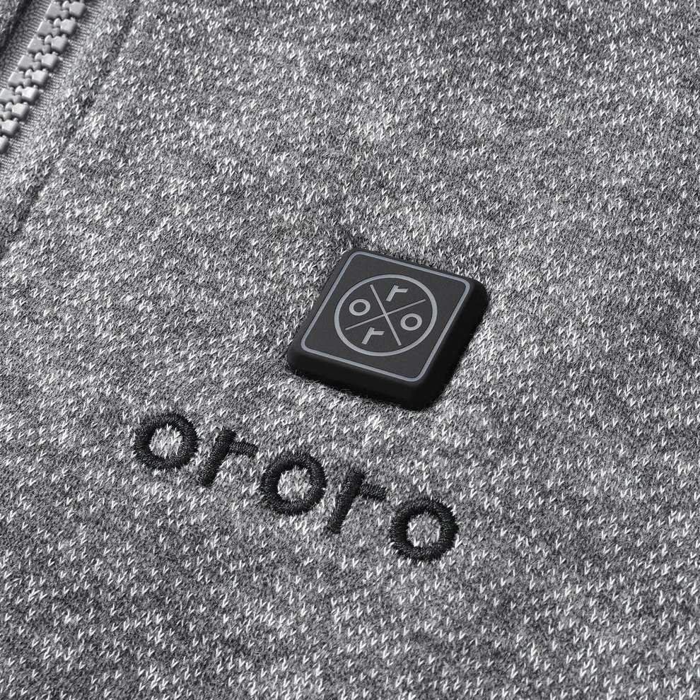 Ororo Women's Grey Heated Full-Zip Fleece Jacket