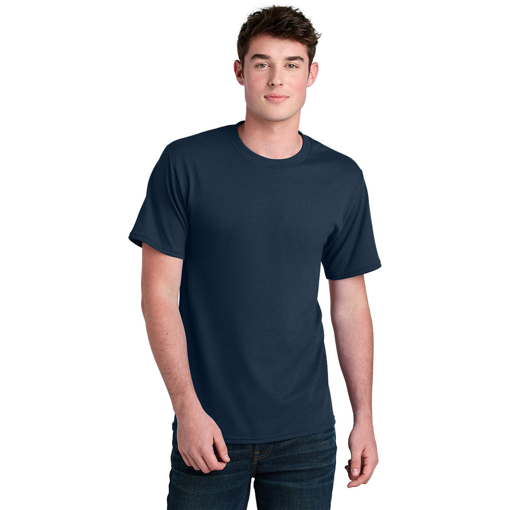 Port & Company Men's Navy Core Blend Recycled Tee