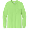 Port & Company Men's Lime Tall Long Sleeve Essential Pocket Tee