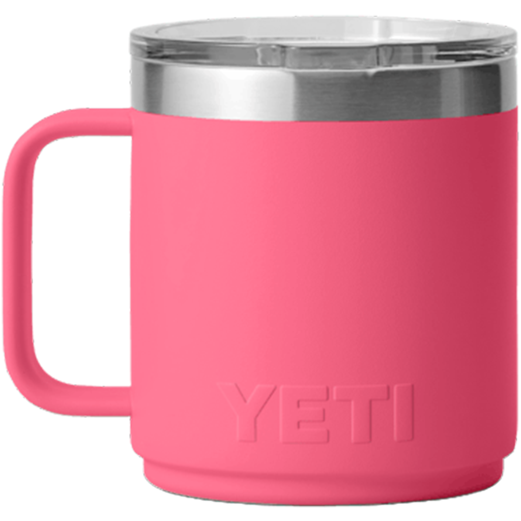 YETI Tropical Pink Rambler 10 oz Stackable Mug with Durasip Ceramic Lining