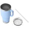 YETI Big Sky Blue Rambler 35 oz Mug with Straw Lid