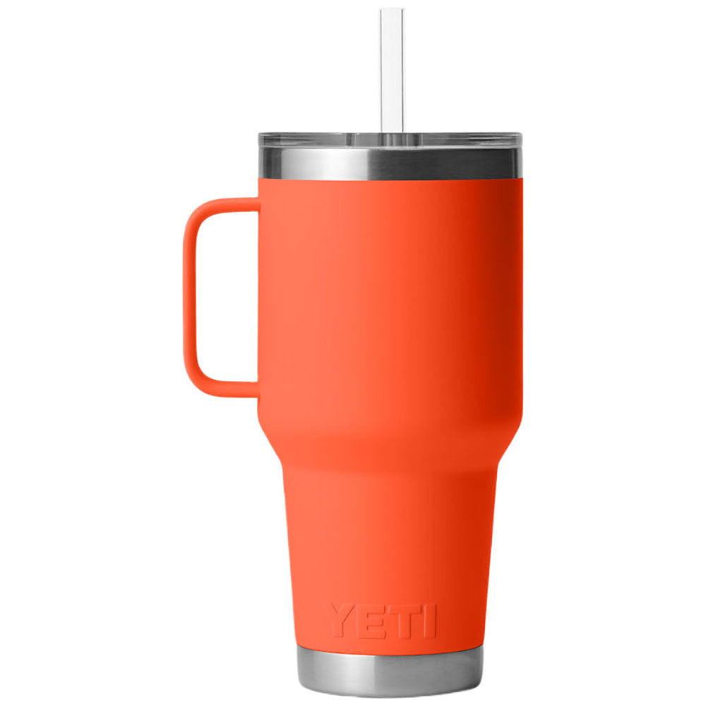 YETI Papaya Rambler 35 oz Mug with Straw Lid