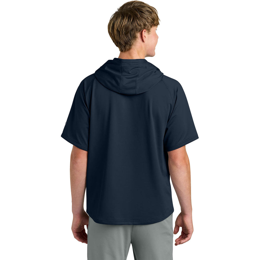 Richardson Men's Navy Charge Performance Fleece Short Sleeve Hoodie