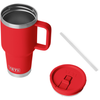 YETI Rescue Red Rambler 30 oz Travel Straw Mug with Color-Matched Straw Lid