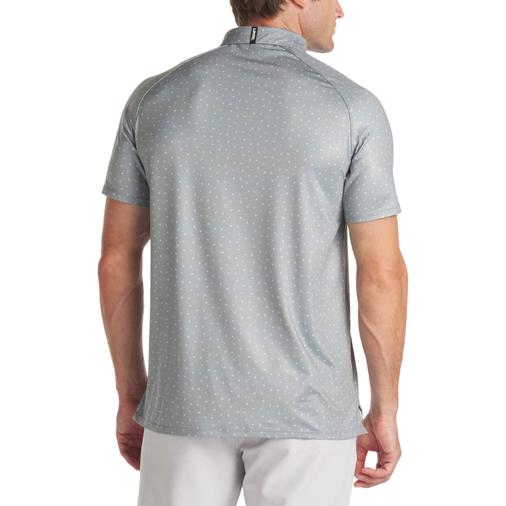 UNRL Men's Eucalyptus-White Scramble Polo