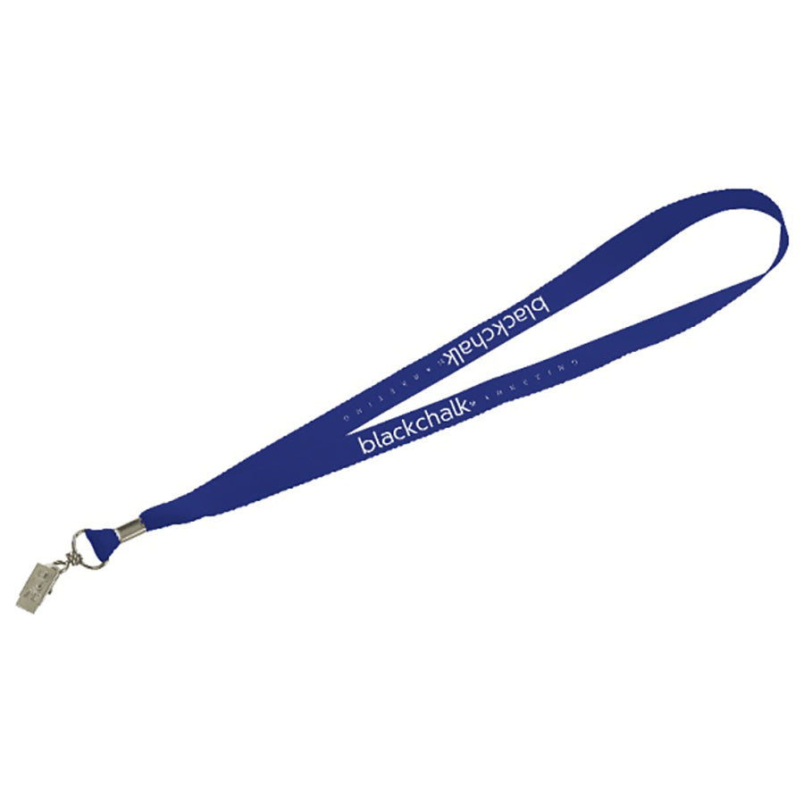 Bullet Navy Lanyard with Bulldog Clip