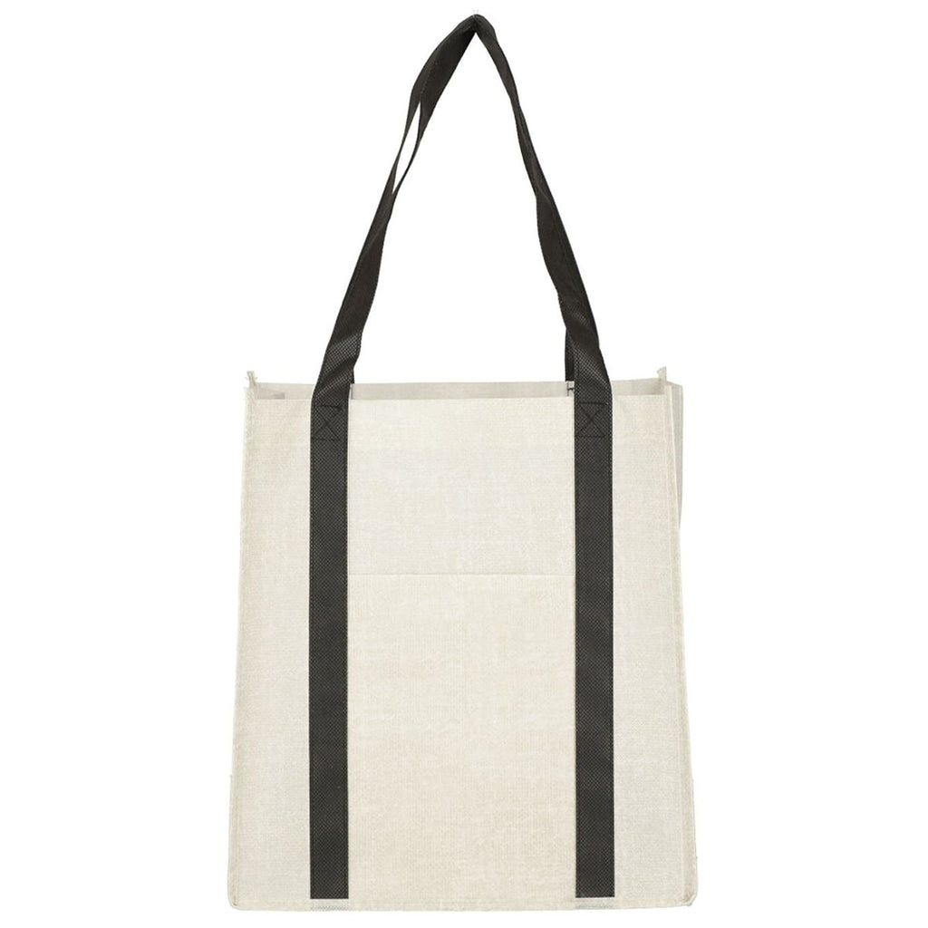 Bullet Black Pluto Recycled Non-Woven Small Grocery Tote