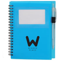 Bullet Translucent Blue Recycled Star Spiral Notebook with Pen