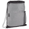 Bullet Graphite Heather Melange Drawstring Bag