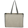 Bullet Black/Natural Recycled Cotton Contrast Side Shopper Tote