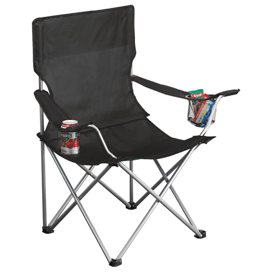 Bullet Black Fanatic Event Folding Chair (300lb Capacity)