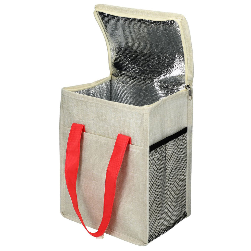 Bullet Red Ares Recycled Non-Woven 12 Can Cooler
