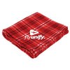 Bullet Red Rollable Plaid Fleece Throw Blanket 50'' x 60'' Unfolded