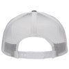 Sportsman Black Heather/White Modern Six-Panel Trucker Fit Cap