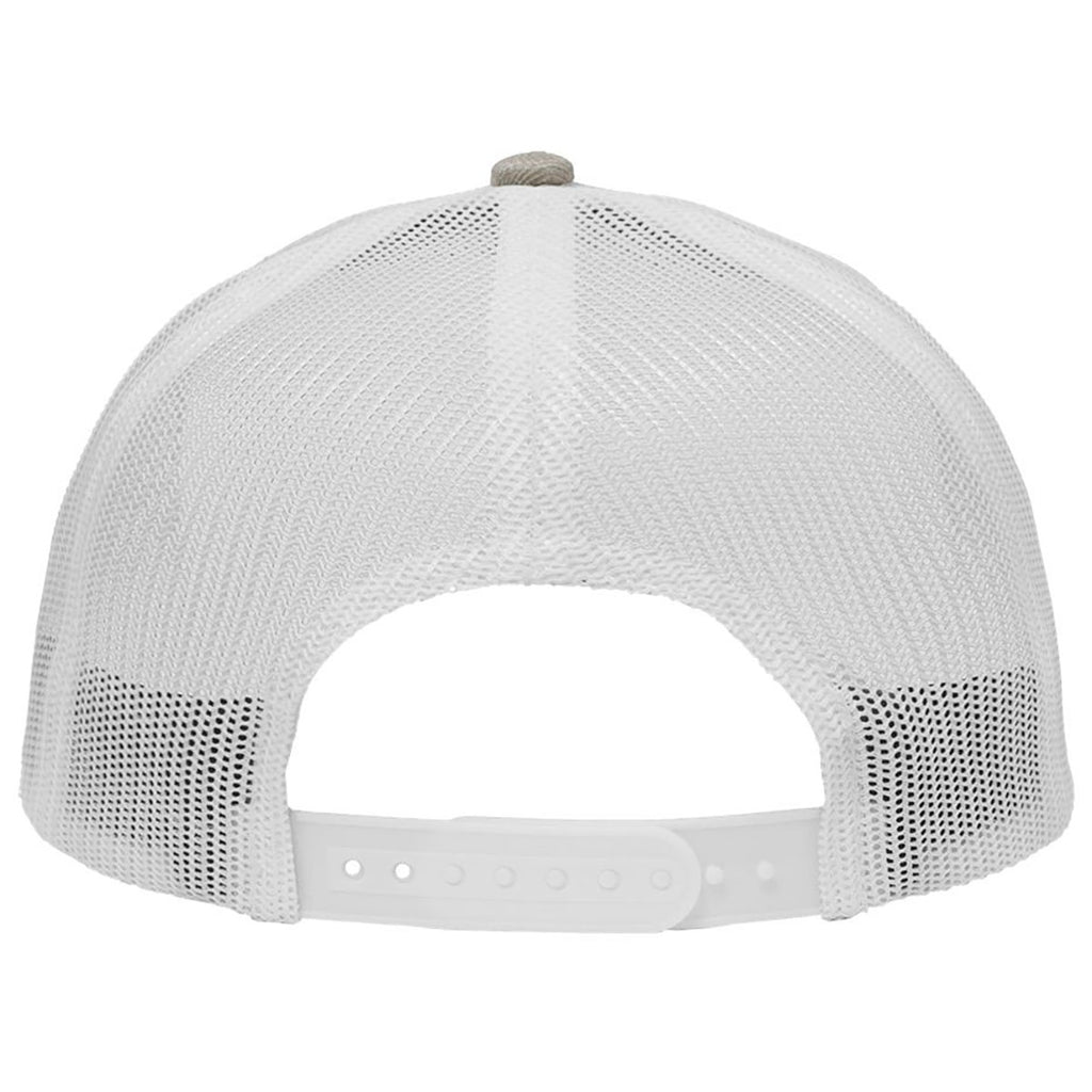 Sportsman Grey Heather/White Modern Six-Panel Trucker Fit Cap