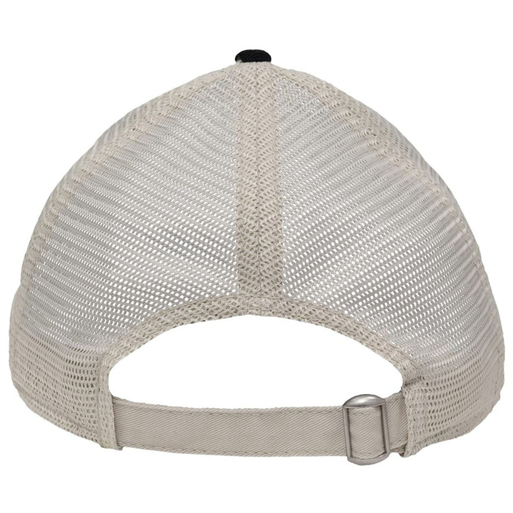 Sportsman Black/Stone Mesh Dad Hat Fit