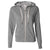 Independent Trading Co. Salt Pepper Heathered French Terry Full-Zip Hooded Sweatshirt