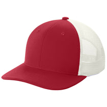 Sport-Tek Deep Red/ White Club Trucker Cap