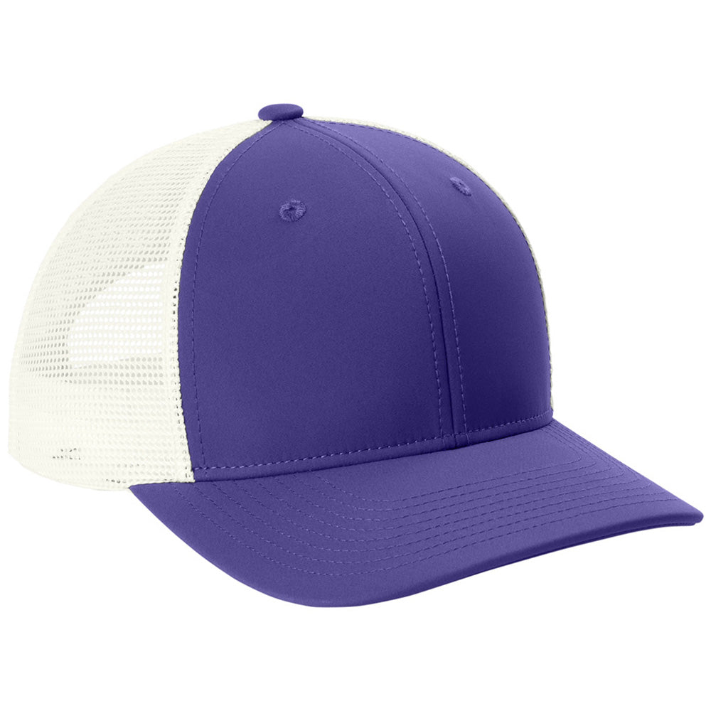 Sport-Tek Purple/ White Club Trucker Cap