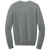 Port Authority Men's Medium Heather Grey Easy Care V-Neck Sweater