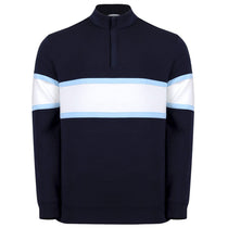 Swannies Men's Navy/White Own Quarter-Zip Colorblock Pullover