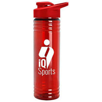 Garyline Transparent Red Slim Fit Bottle with Drink-Thru Lid - 24 oz.