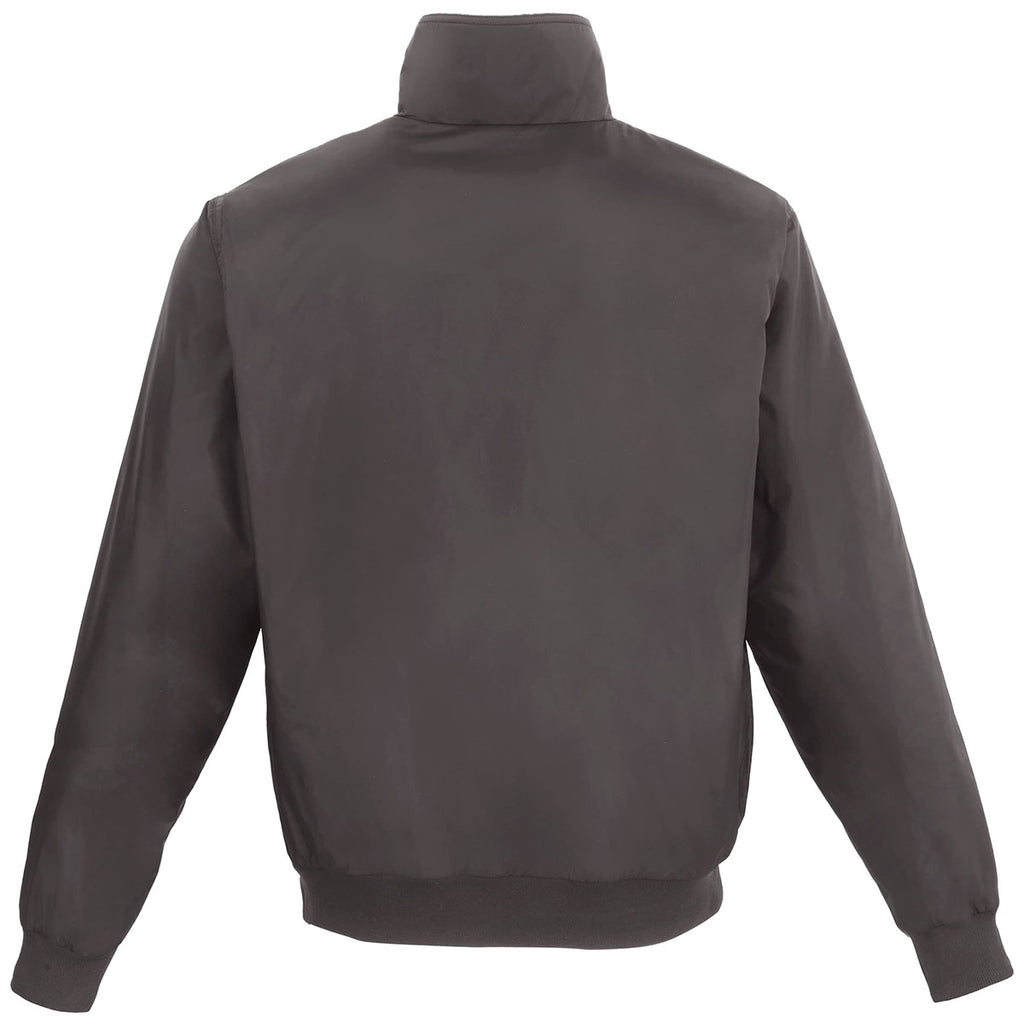 Elevate Unisex Grey Storm Belford Eco Fleece Lined Full Zip Bomber Jacket