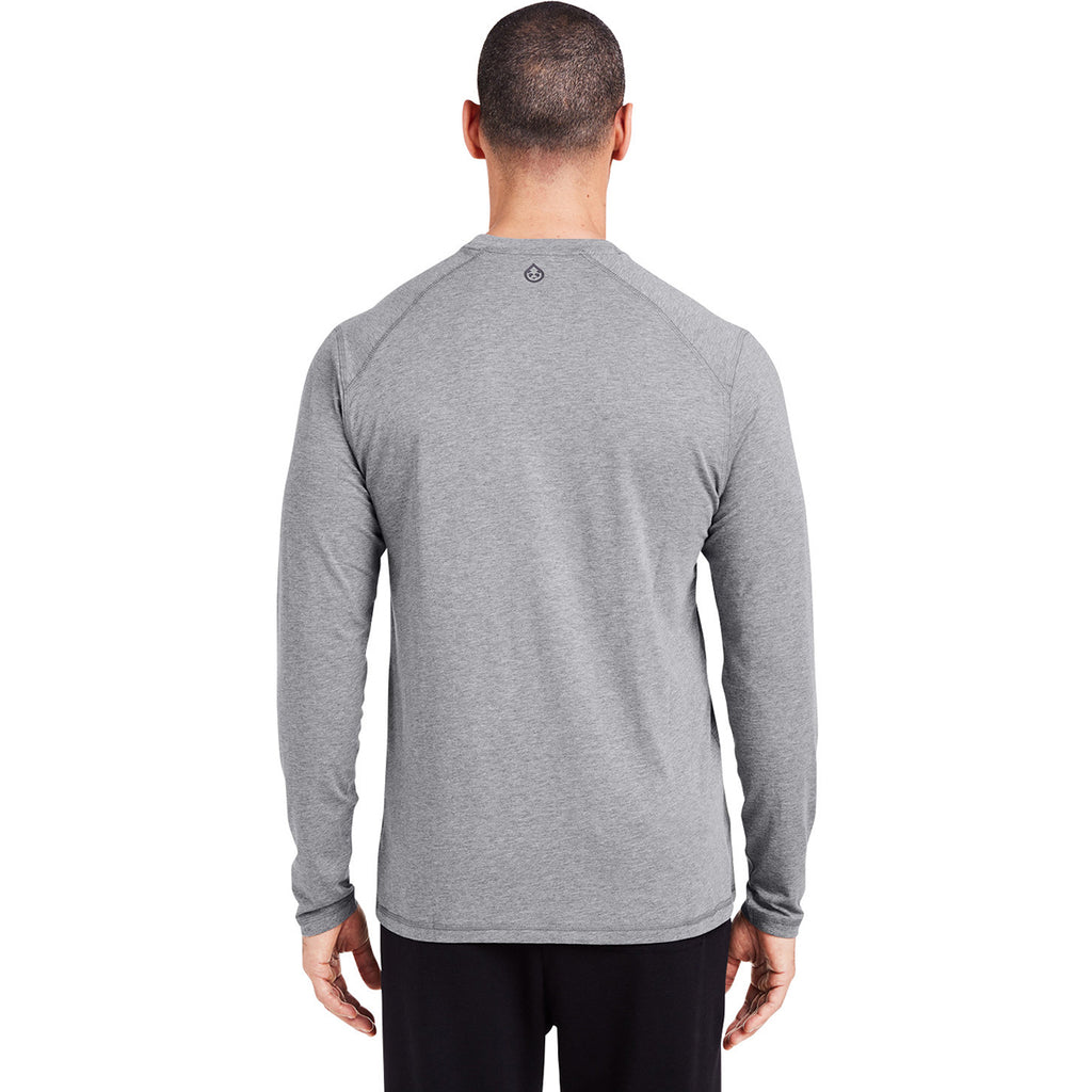 tasc Men's Heather Grey Carrollton Fitness Long-Sleeve T-Shirt