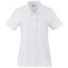 Elevate Women's White Palo Short Sleeve 100% Cotton Pique Polo