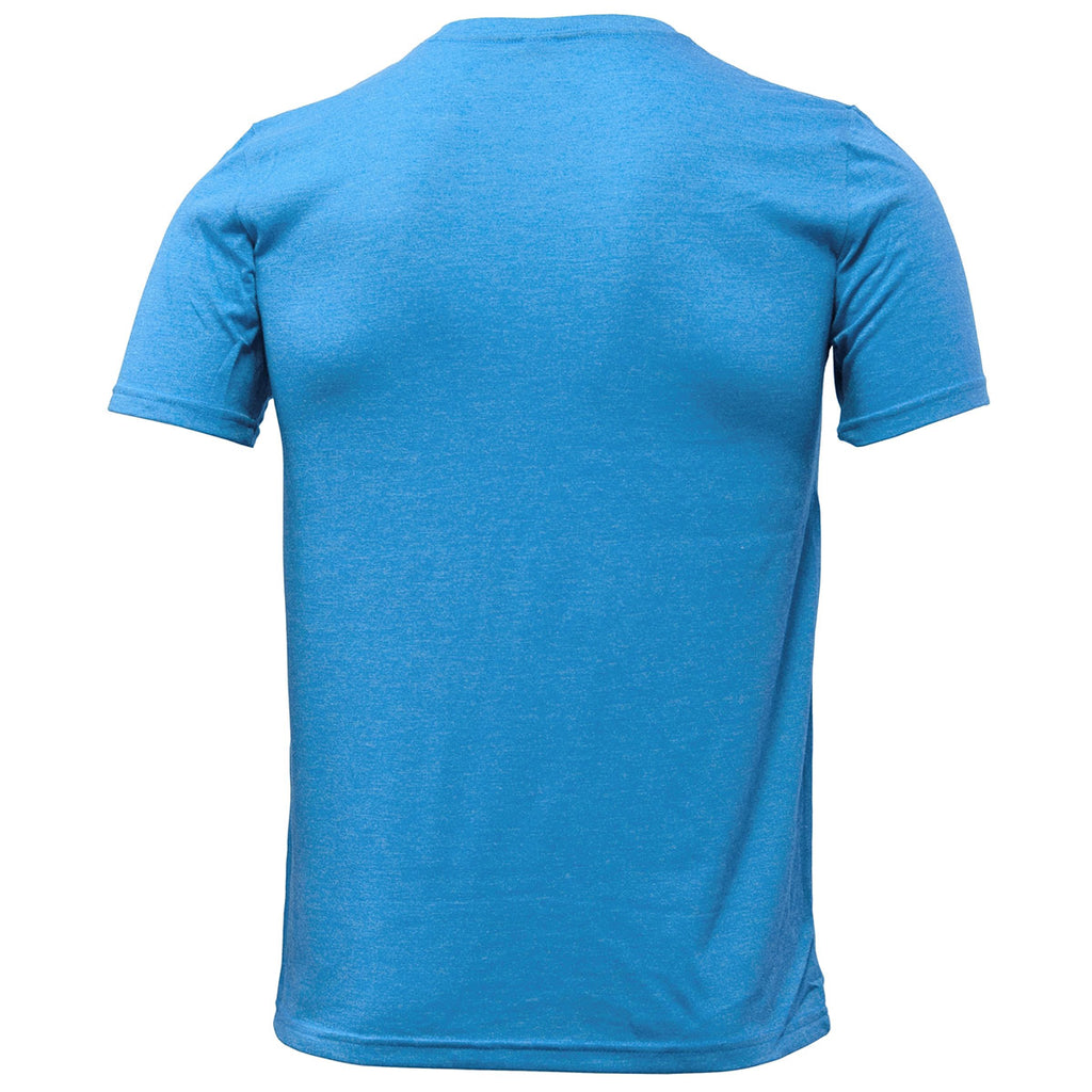 BAW Men's Columbia Blue Tri-Blend T-Shirt Short Sleeve