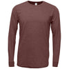 BAW Unisex Maroon Tri-Blend T-Shirt Long Sleeve