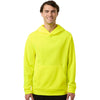 Team 365 Unisex Safety Yellow Squad Hooded Tech Fleece Pullover