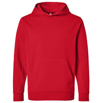 Team 365 Unisex Sport Red Squad Hooded Tech Fleece Pullover