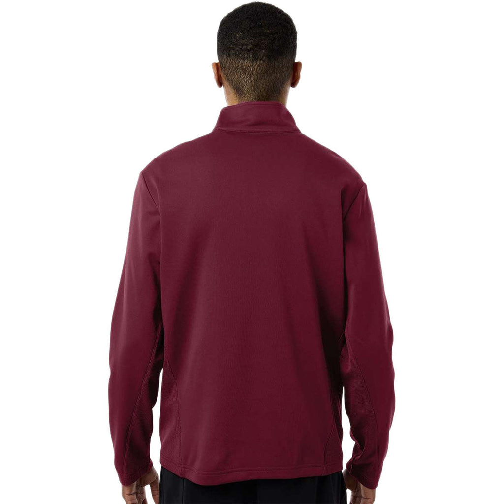 Team 365 Unisex Sport Maroon Squad Cadet Quarter-Zip Tech Fleece Pullover