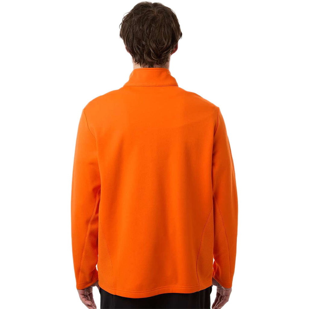 Team 365 Unisex Sport Orange Squad Cadet Quarter-Zip Tech Fleece Pullover