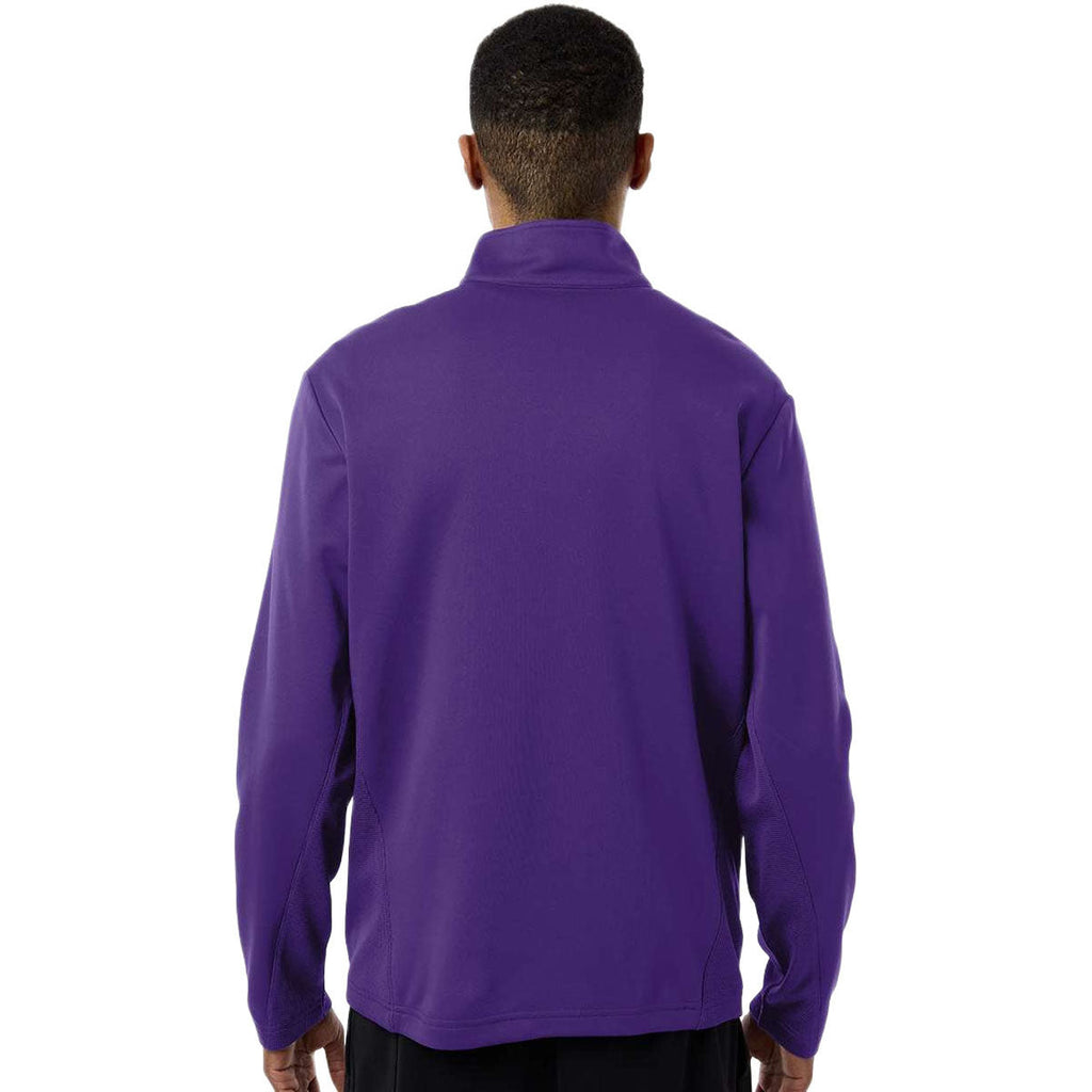 Team 365 Unisex Sport Purple Squad Cadet Quarter-Zip Tech Fleece Pullover