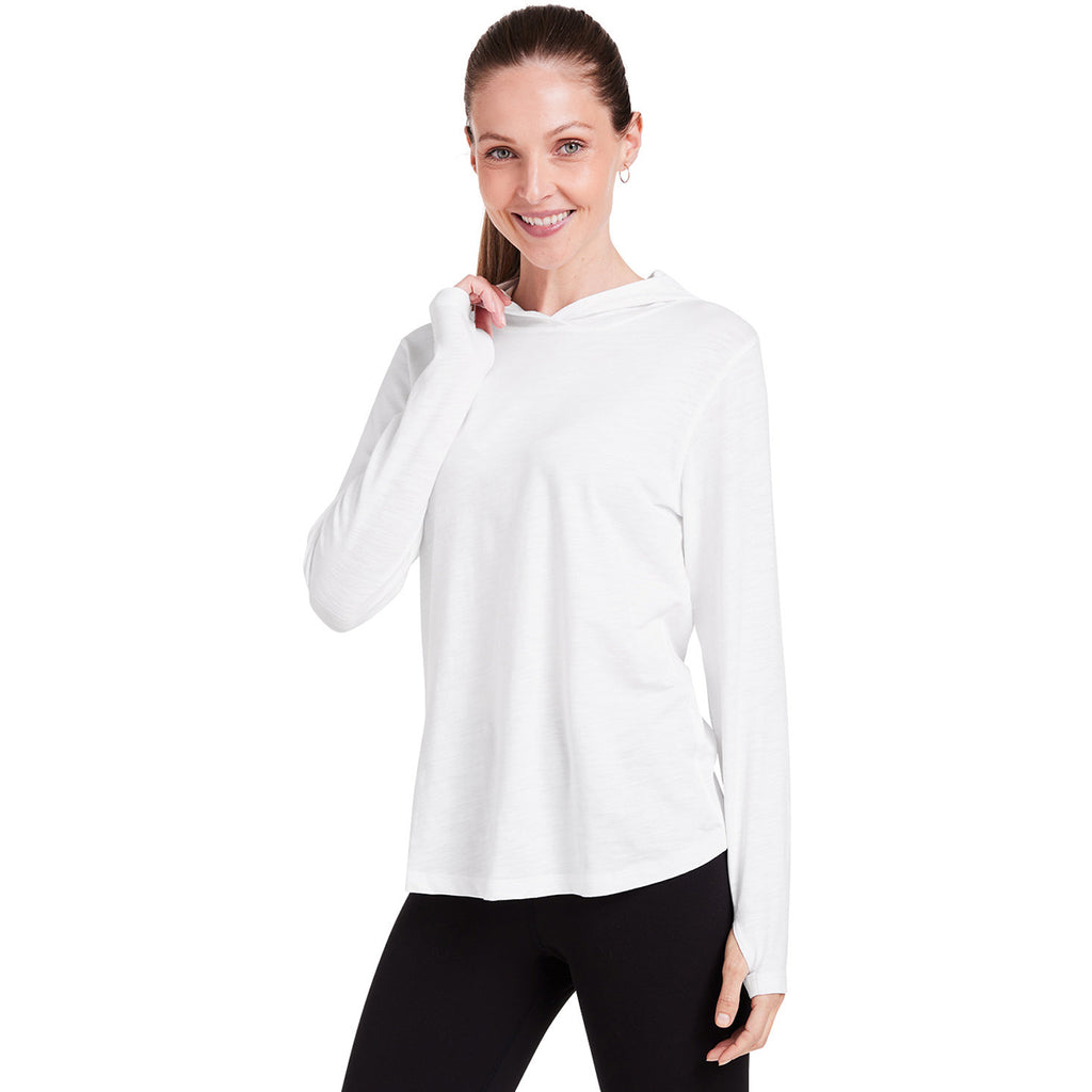 tasc Women's White Recess Hooded Pullover