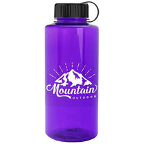 Garyline Transparent Violet Mountaineer Tritan Bottle with Tethered Lid - 36 oz.
