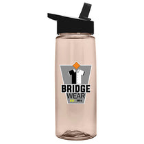 Garyline Transparent Mocha Mousse Flair Tritan Bottle with Flip-Straw Lid - 26 oz.