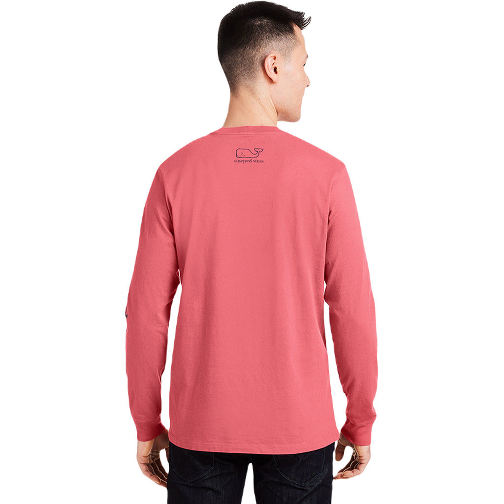 Vineyard Vines Unisex Jetty Red/ Blue Blazer Long Sleeve Pocket T-Shirt