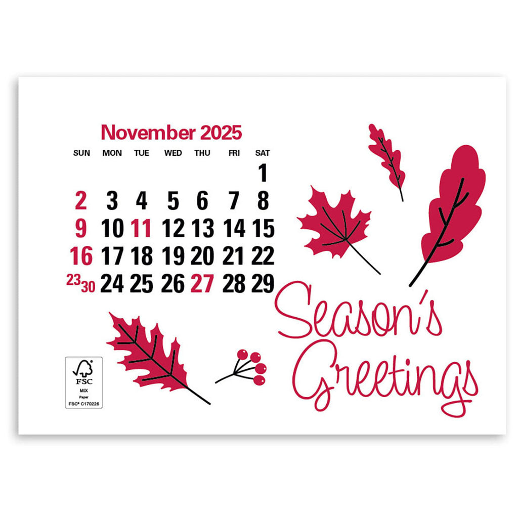 Triumph Calendars Red Vinyl Press-N-Stick Standard Calendar
