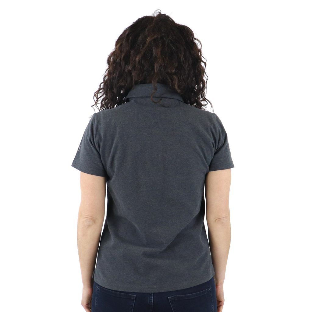 Zusa Women's Black Heather Peachy Polo